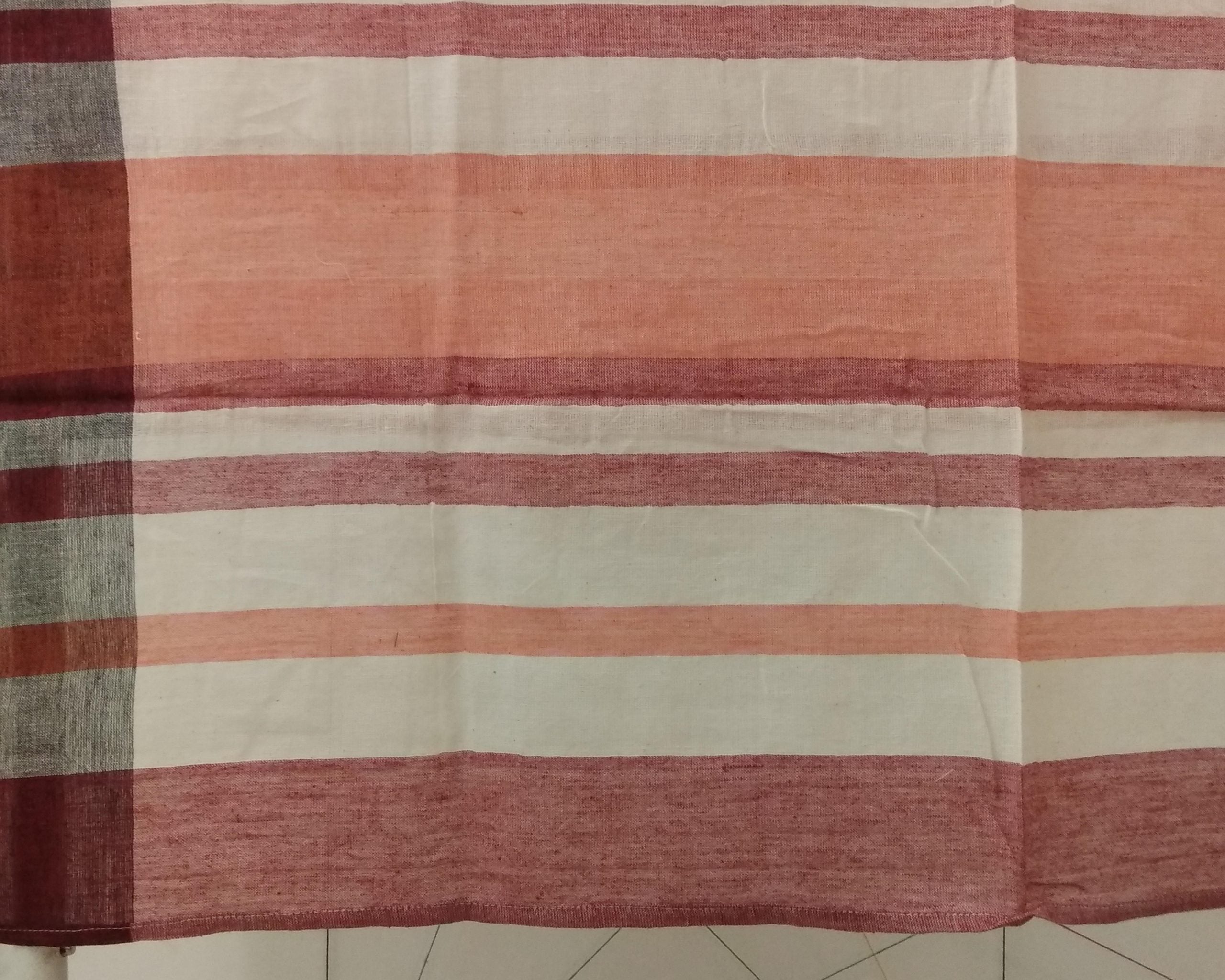 Handloom Peach Cotton Scarf