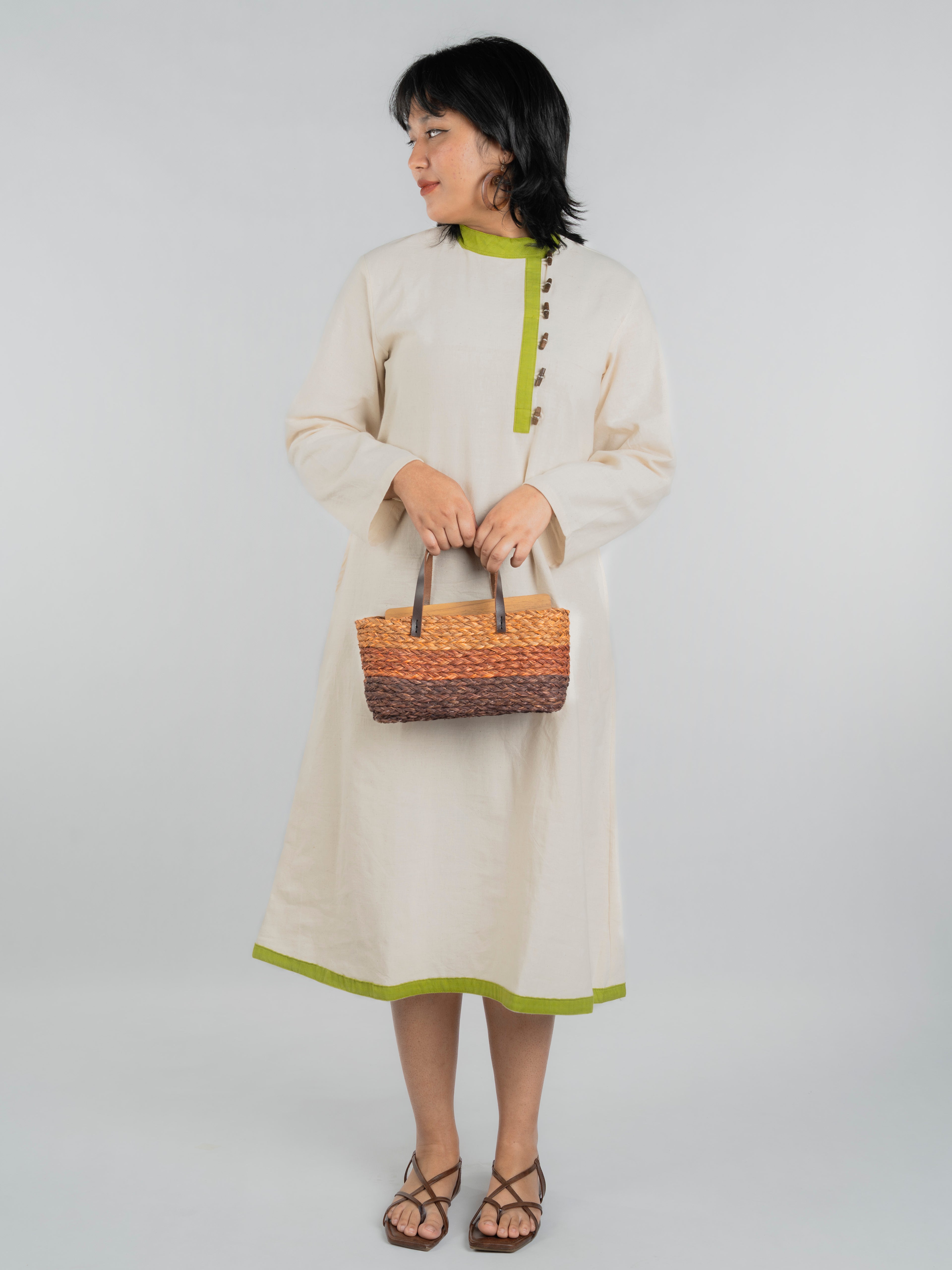 Green Trail Handspun and Handwoven Kora Dress