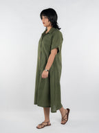 Olive Jungle Handloom Dress