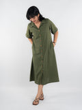 Olive Jungle Handloom Dress