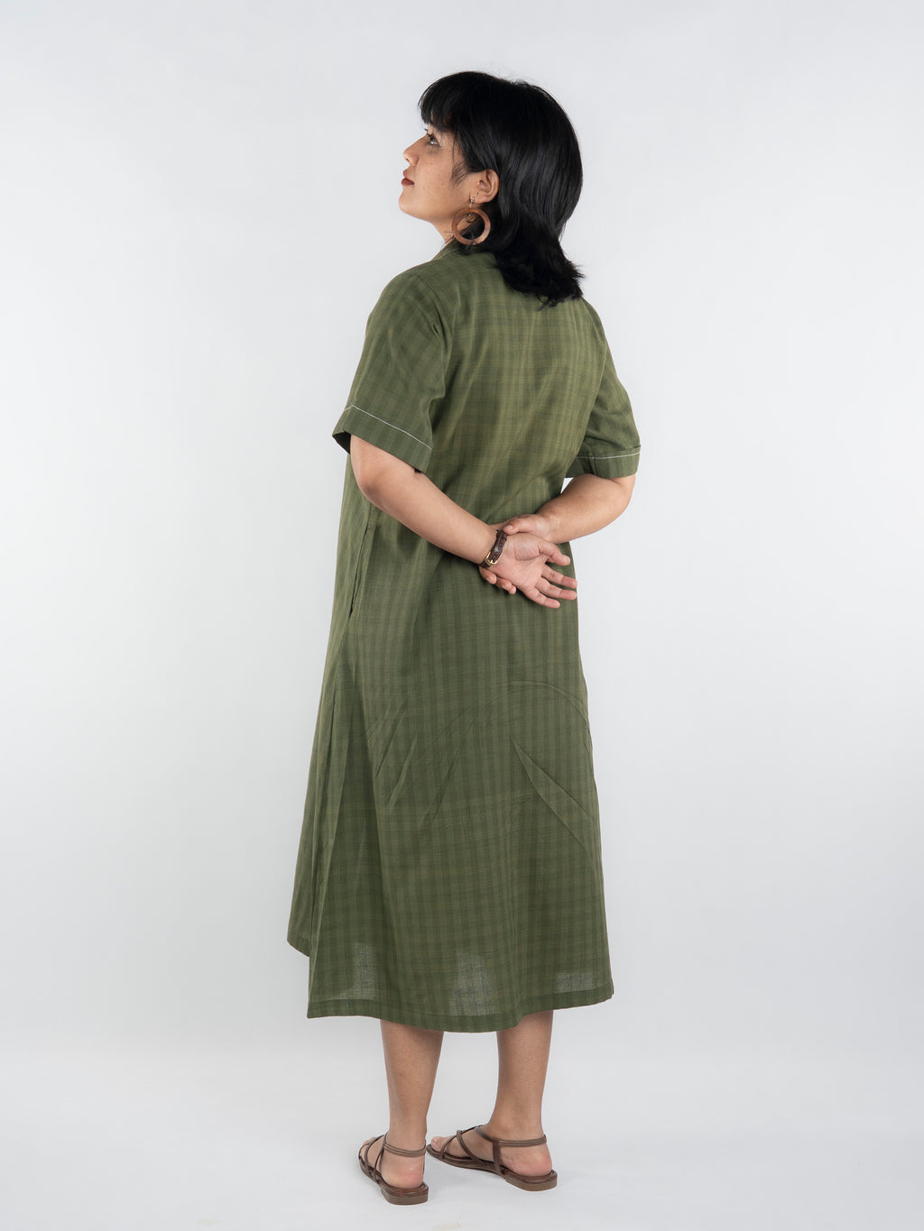 Olive Jungle Handloom Dress