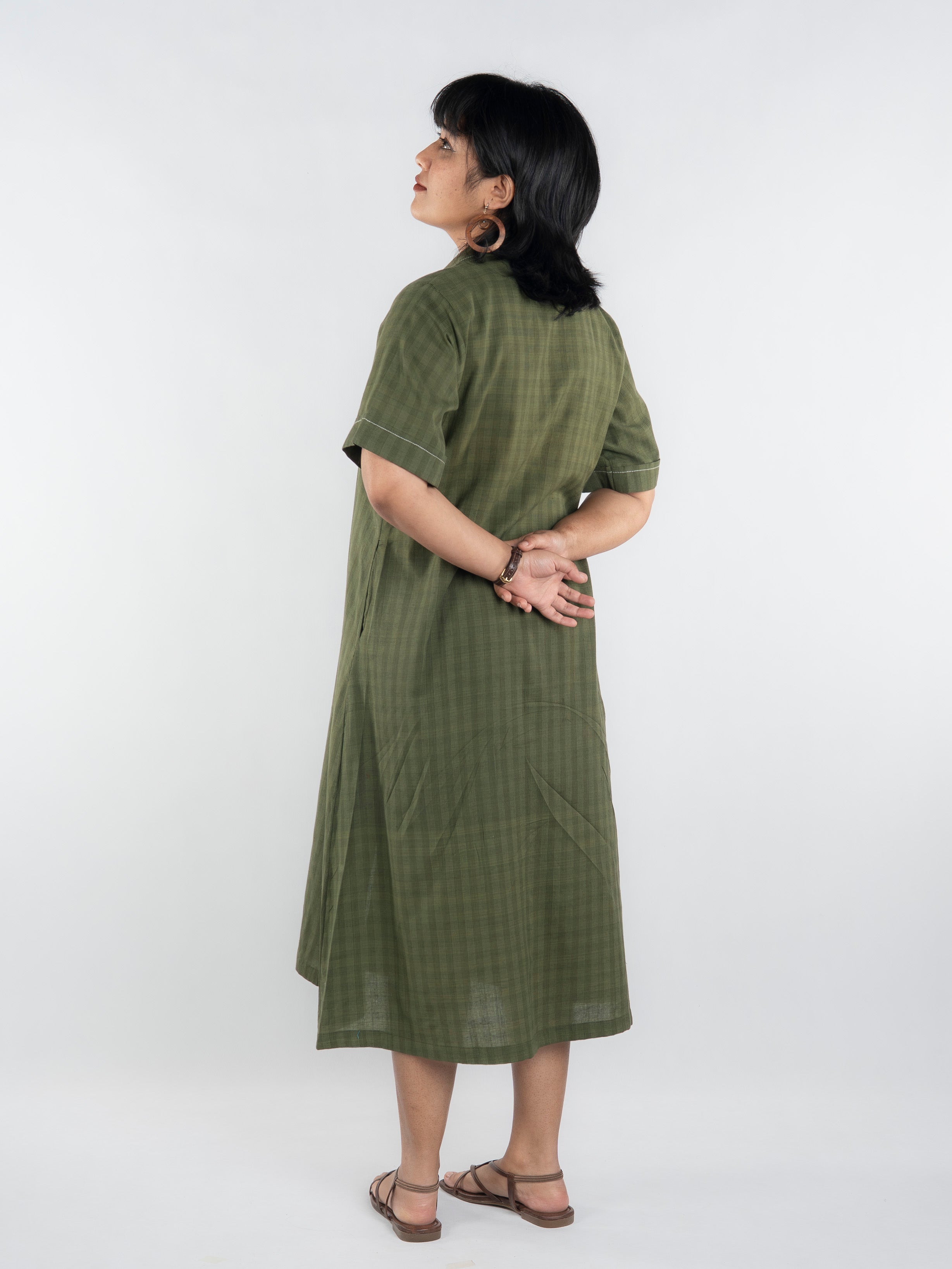 Olive Jungle Handloom Dress