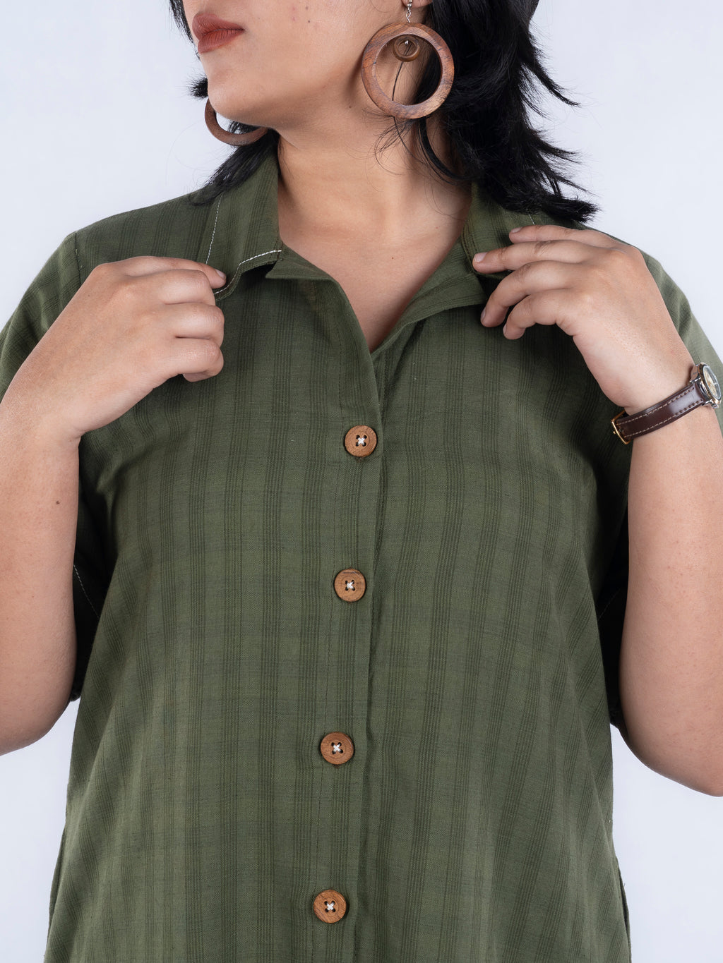 Olive Jungle Handloom Dress