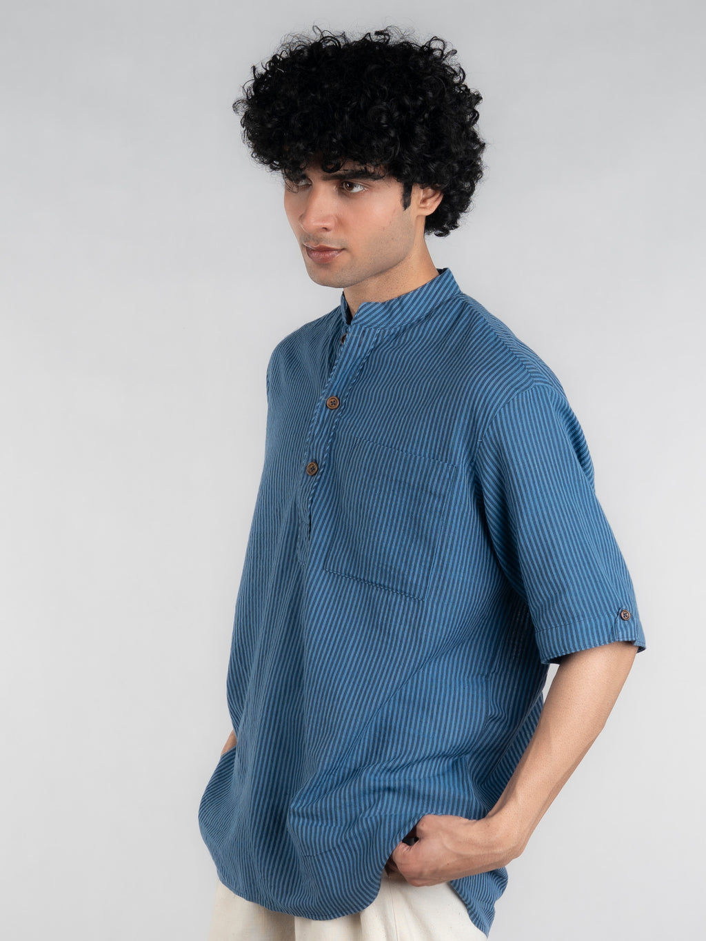 Ocean Breeze Handloom Kurta