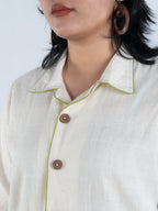 Lime Edge Handspun and Handwoven Kora Shirt