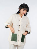 Green Twin Handspun and Handwoven Kora Shirt