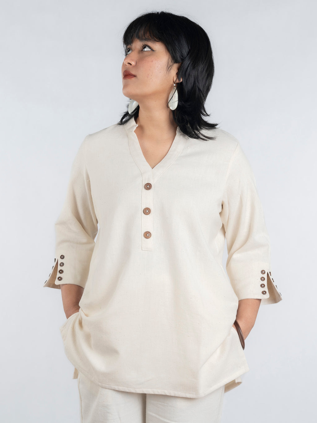 Classic  Handspun and Handwoven Kora Kurta