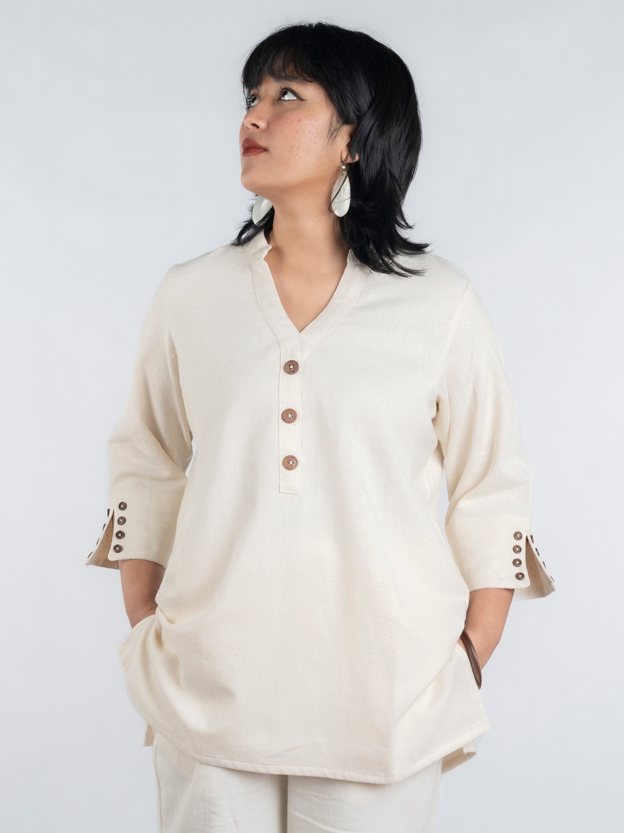 Classic  Handspun and Handwoven Kora Kurta