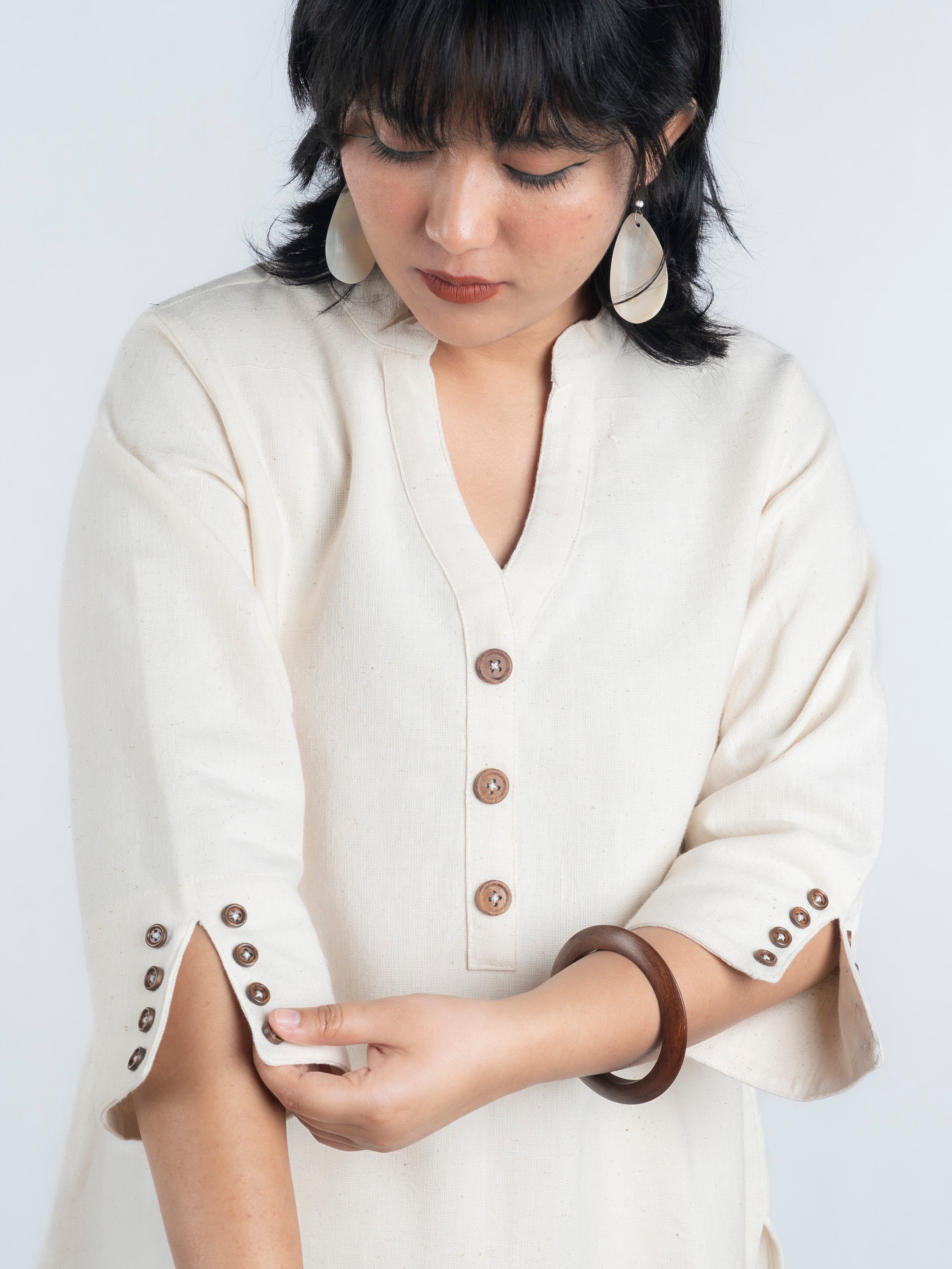 Classic  Handspun and Handwoven Kora Kurta