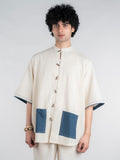 Blue Twin Handspun and Handwoven Kora Shirt