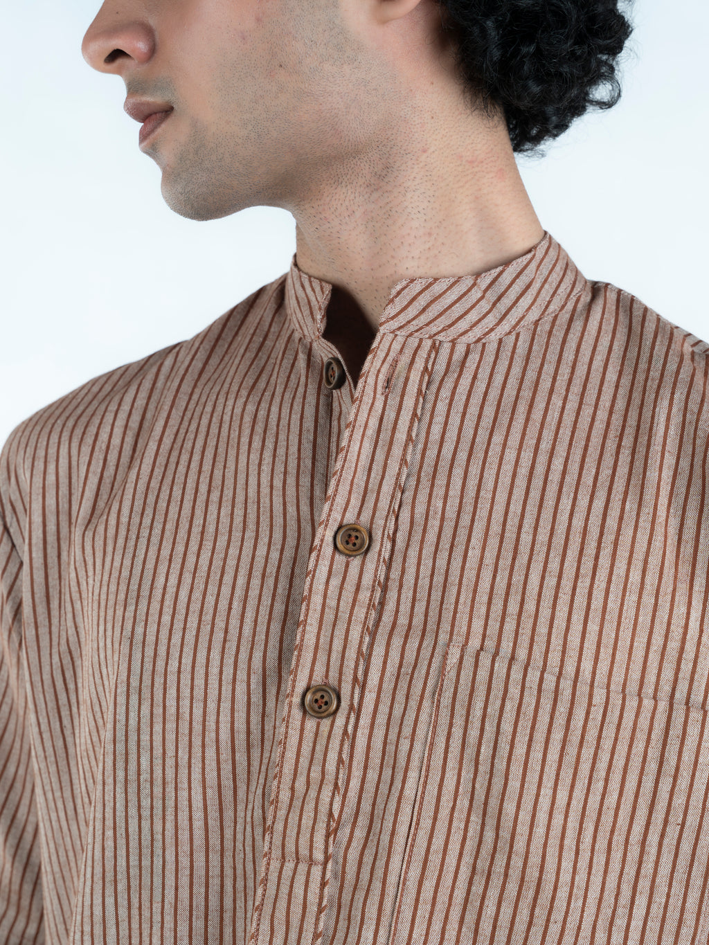 Clay Line Handloom Kurta