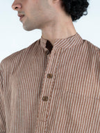 Clay Line Handloom Kurta