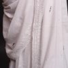 handlooom sari with Lucknowi chikankari embroidery handmade white jaal natural