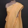 handlooom sari with Lucknowi chikankari embroidery handmade yellow saree