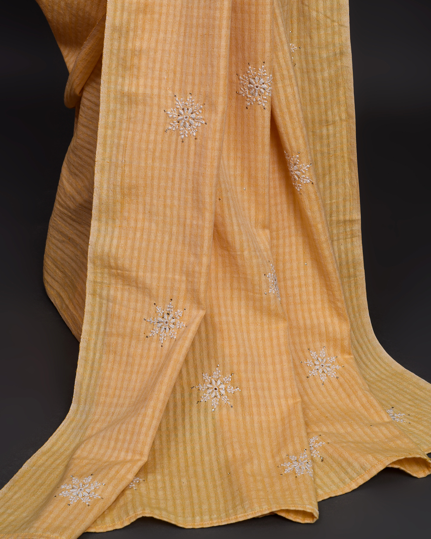 Yellow Chikankari Sari